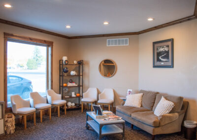 Comfortable dental office waiting room